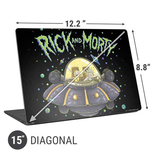 Adult Swim Rick and Morty Spaceship Universal Laptop 15in (12.2 x 8.8in) Skin